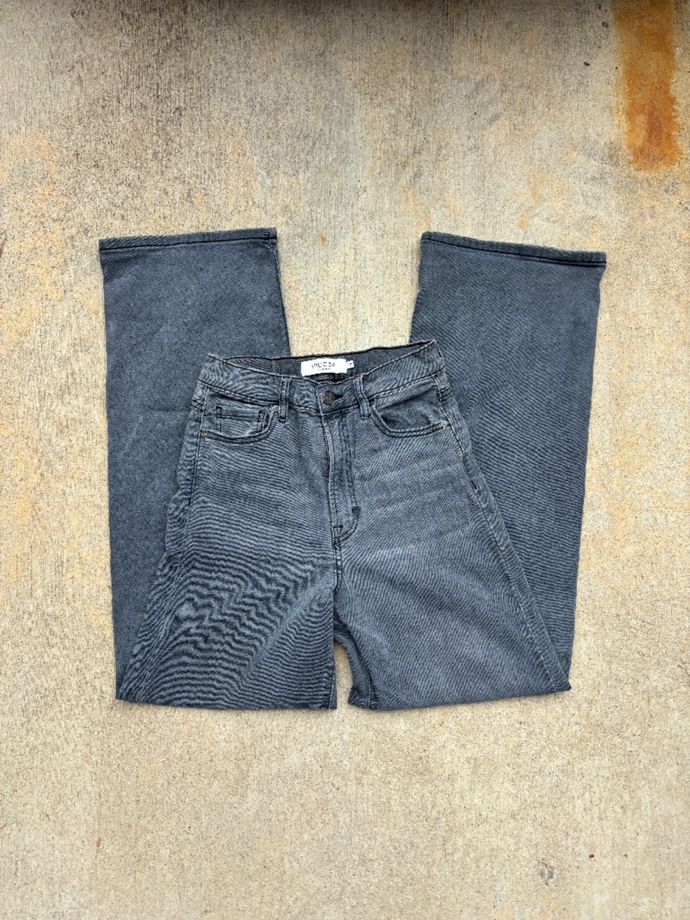 Hidden Jeans Charcoal Grey High Rise Wide Leg Jeans Size 27